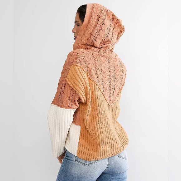 MISS ME Chenille Hooded Cardigan Sweater - Picture 3 of 7